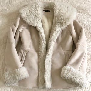 Faux Fur Suede Jacket